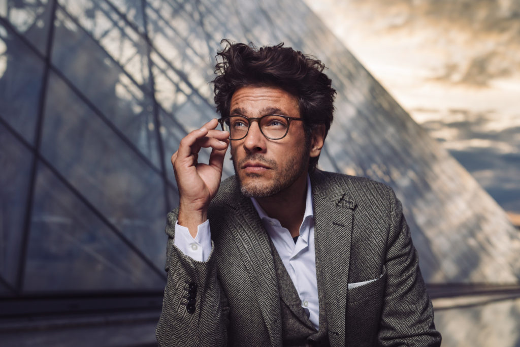 eyewear photoshoot by the Louvre